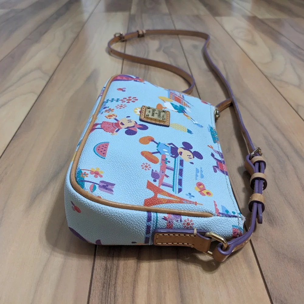 EUC! Dooney &Bourke X Disney Epcot Flower Garden Festival Figment Crossbody Bag - Picture 4 of 16
